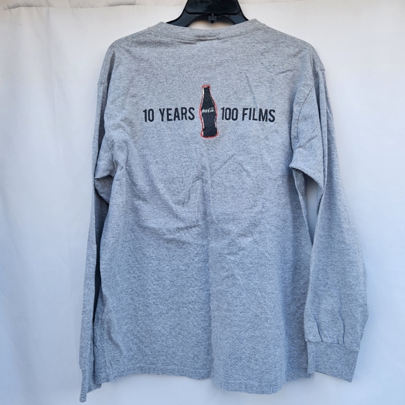 Coca Cola Filmmaker's Awards Grey Longsleeve T-Shirt Fruit of the Loom Sz-Large - Picture 2 of 6